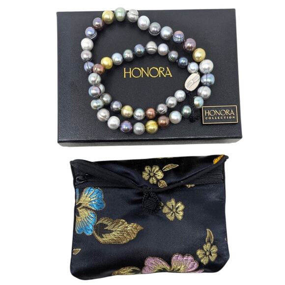 Honora Collection Multicolor Cultured Pearl Necklace Clasp NWT Gift Boxed 18" - Picture 3 of 5
